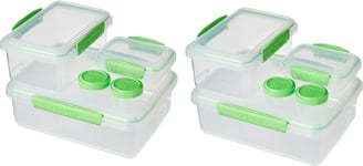 Sistema Klip IT Food Storage Containers | 6 Plastic Food Containers with Lids