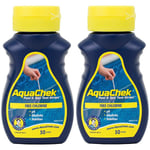 Lot de 2 Aquachek Testeur de chlore pour piscine et Spa, Lot de 50 Bandelettes Aquachek