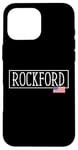 Coque pour iPhone 16 Pro Max Rockford City, États-Unis, drapeau, État, voyages, États-Unis, Amérique, femmes, hommes