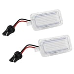 2st ABS Bil registreringsskylt LED-ljuslampa för Ford Focus MK2 Hatchback Ansiktslyft 2008-2010