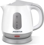 Aigostar Small Electric Kettle, 1 Litre 1100W Low Wattage Kettle for Bedroom Tea