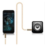 Cable Jack/Jack Metal pour ZTE BLADE V7 LITE Smartphone Voiture Musique Audio Double Jack Male 3.5 mm Universel - OR