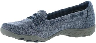 Skechers Femme Breathe Easy-Good Influence Basket, Bleu Marine, 40 EU