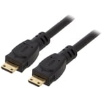 Cable mini hdmi 2.0 male des deux cotes 1.8m noir