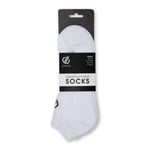 Dare 2b Adult's Essentials No Show Socks 2 Pack White, Size: UK9-12 - Sale