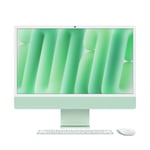 iMac 24-tommer Apple M4 med 10‑kjerners CPU, 10‑kjerners GPU / Standard glass / 24 GB / 2 TB SSD / Gigabit Ethernet / Magic Mouse / Magic Keyboard med Touch ID / Grønn