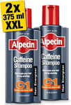 Alpecin Caffeine Shampoo C1 XXL 2x 375ml Natural Hair Growth Shampoo for Men