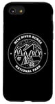 Coque pour iPhone SE (2020) / 7 / 8 Parc national de New River Gorge, camp, montagne, feu, arbre, lune