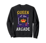 Queen Of The Arcade Games Video Game Gaming Gamer Sweatshirt