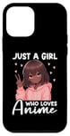 Coque pour iPhone 12 mini Just a Girl Who Loves Anime Merch Afro-Américain Afro