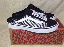 Vans Style 36 Mule Zebra Print Sliders Trainers Women’s Size 5.5uk Rare BNWB New