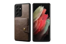 OEM Coque et étui téléphone mobile Oem Etui en cuir coque avec carte pour samsung note10 khaki pc1928