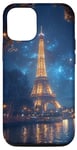 Coque pour iPhone 12/12 Pro Tour Eiffel Paris France la nuit majestueuse