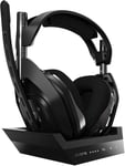 A50 Casque sans fil+Station de Charge Gamer,4ème Génération,Dolby,Équilibre entre son des Jeux et Voix,Connexion sans Fil 2,4 GHz, PS5 (adaptateur HDMI requis), PS4, PC, Mac - Noir