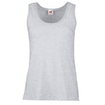 Fruit of the Loom Lady-Fit Valueweight Vest Gråmelerad bomull Medium Dam