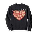 Funny Deer Heart Valentine Hunter Hunting Womens Mens Kids Sweatshirt