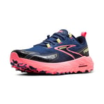 Brooks Femme Cascadia 18 Sneaker, Grey Blue Pink Sunny Lime, 38 EU