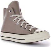 Converse A04579C Chuck 70s High In Grey Leather Trainers Size UK 4 - 11