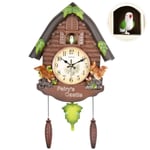 GaoF Horloge à Coucou Horloge Murale Horloge à Coucou Oiseau Horloge à Coucou Murale de Style Chalet avec Mouvement Silencieux Pendule Décor à la Maison, 60X36cm