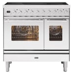 Ilve PDI096WE3SS 90cm Roma Induction Twin Oven Range Cooker In Stainless Steel