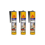 Lot de 3 mastics colles SIKA Sikaflex PRO 11 FC Purform - Noir - 300ml - 659664