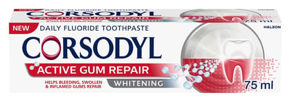 6 x Corsodyl Toothpaste WHITENING Helps Stop Bleeding Gums 75ml 