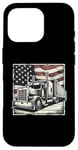 iPhone 16 Pro Semi-Trailer Trucker Big Rig American Flag Truck Driver Case