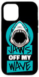 Coque pour iPhone 12/12 Pro Jaws Off My Wave Requin baleine Blanc