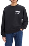 Levi's Men's Relaxd Graphic Sweater, Poster Logo Crew Caviar, S