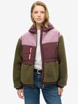 Superdry Hooded Fleece Jacket - Green, Green, Size 8, Women