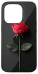 Coque pour iPhone 15 Pro Rose Minimalisme Géométrique Art Floral