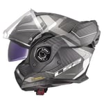 LS2, Casque Moto Modulable ADVANT X Carbon Horizon Matt Silver Grey, XL