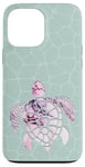 Coque pour iPhone 13 Pro Max Couleur chic violet gris tortue vert menthe assortie