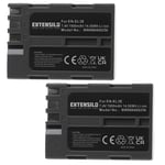 EXTENSILO 2x Batteries compatible avec Nikon D70s, D80, D90, D900, DSLR D700 appareil photo, reflex numérique (1900mAh, 7,4V, Li-ion, noir)