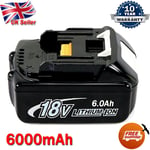 FOR MAKITA BL1860 B 18V 6.0AH LITHIUM BATTERY BL1850B BL1840B BL1830B Cordless