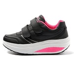 JOMIX Basket Scratch Femme Chaussures à Bascule Femme Chaussures de Sport Orthopédique Baskets pour Femme Marche Gymnastique (Fuchsia, 38)