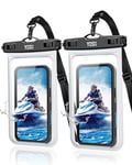 YOSH Waterproof Phone Pouch for Big Phones up to 8.5 inch, 2-Pack IPX8 Waterproof Phone Case for Swimming Snorkeling Surfing, Waterproof Bag for iPhone 16 15 14 pro max Samsung S24 FE S23 S22 Ultra