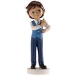 Dekora - Figurine de Communion | Figurine Gâteau Communion Garcon, Enfant avec avion - 13 cm