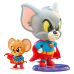 Collectible Hot Toys Tom and Jerry Classic Superman Cosbaby Action Figure Set