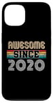 Coque pour iPhone 13 4 ans, génial depuis 2020, Vintage Retro, 4e anniversaire