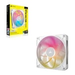 140mm Corsair iCUE LINK RX140 MAX RGB Fan, White, 7 Blade, PWM, 102.9 CFM, Magne