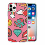 For Apple Iphone 11 Pro Silicone Case Love Rainbow Lips Pop Art - S292