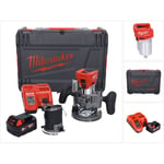 M18 FTR-501X Affleureuse sans fil 18V Brushless + 1x Batterie 5,0 Ah + Chargeur + Modules de fraisage + Coffret hd Box - Milwaukee