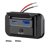 Dubbel snabbladdning USB QC3.0 och PD3.0 RV USB-uttag 12V USB-laddare Bil USB-port 12 Volt USB-uttag Sockeltillbehör