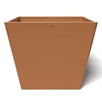 POTS&MORE Pot de Fleurs Prismo 50 VP025003 (50 cm, Forme carrée, Couleur Terre Cuite, Hauteur 40,5 cm, Pot en Plastique, pour Plantes d'intérieur)