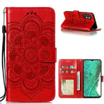 Samsung Galaxy A32 5G - Mandala Flower Fodral - Röd Red Röd