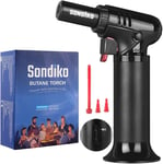 Sondiko Kitchen Blow Torch with Fuel Gauge S907, Refillable Soldering Torch with