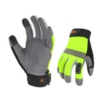 Vgo... Gants de Travail de Sécurité, Gants de Constructeur, Gants de Jardinage, Gants de Mécanicien Légers (SL7584,8/M,Vert,1Paire)