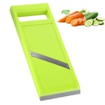 Vegetable Slicer Mandoline Food Slicer Stainless Steel Manual Slicer Portable Kitchen Handheld Vegetable Cutter Vegetables Chopper for Fruits Potato Cheese Cucumber Carrot Onion(Green)