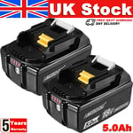 2X 18v 5Ah For Makita BL1860B LXT Li-ion BL1850-2 Makstar Battery BL1860 BL1850B